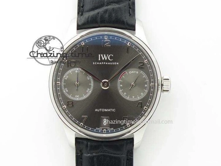 MIROTIME 0205 Practical Portuguese Real PR IW500109 ZF 1:1 Best Edition Black Dial On Black Leather Strap A52010 V 7308